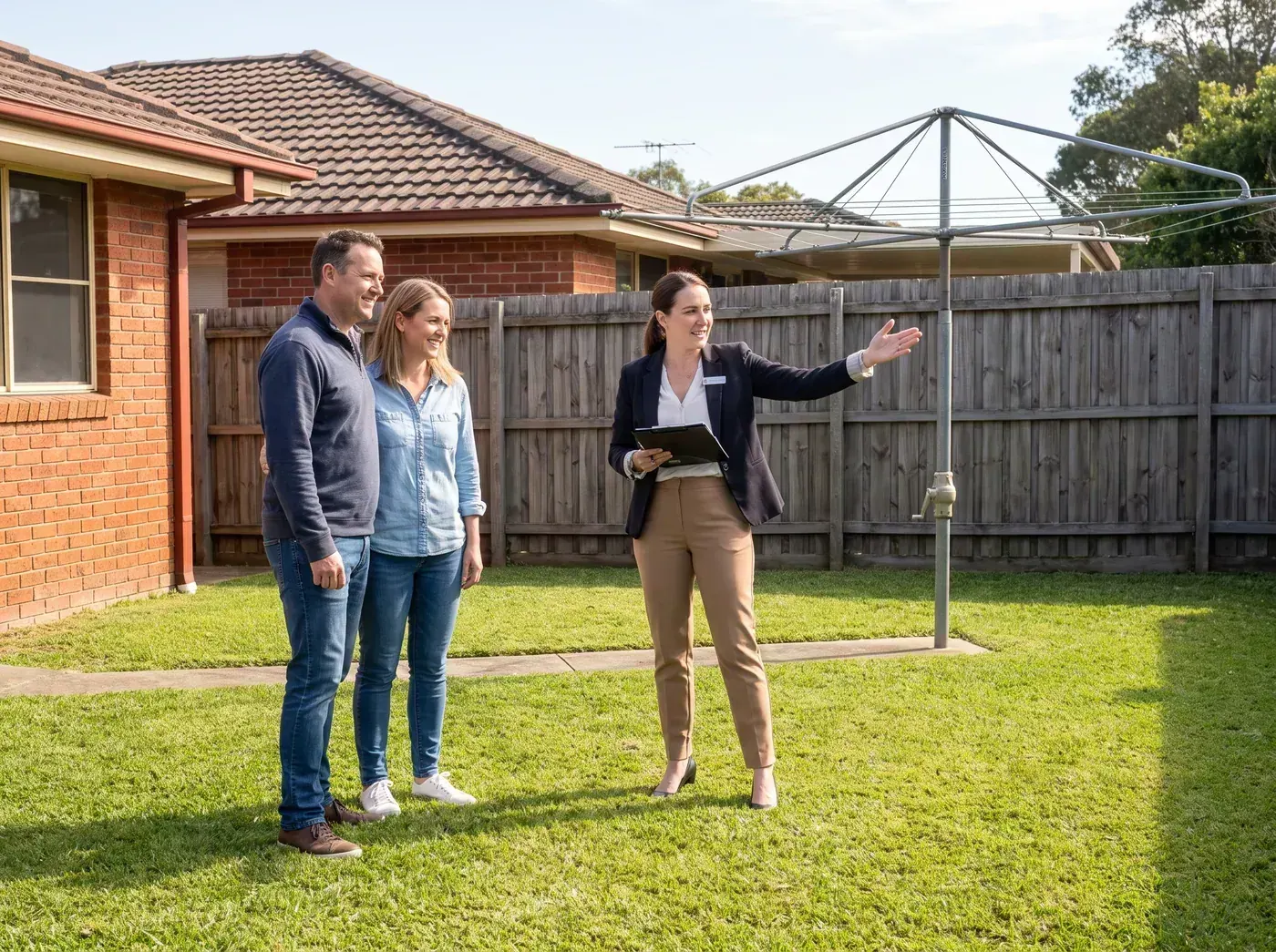 A consultant with homeowners